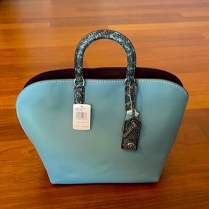 Stunning blue authentic Coach bag-snakeskin finish